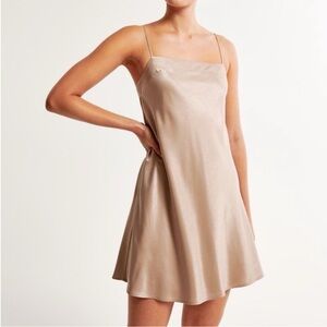 Abercrombie 90s Satin Slip Mini Dress NWT